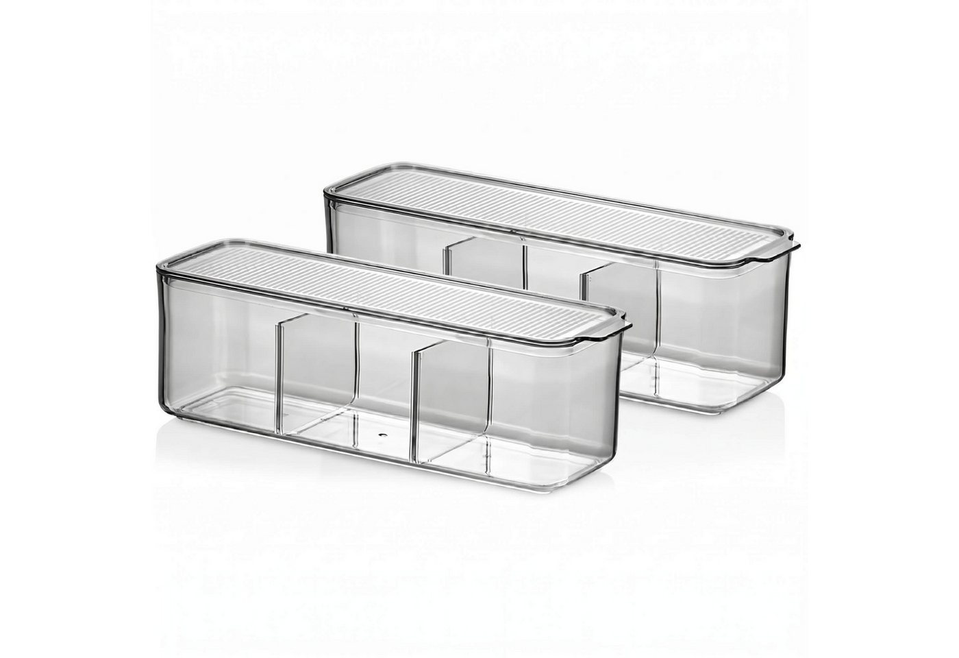 Vip Ahmet Küchenorganizer-Set Vorratsgläser, BPA-frei Kunststoff, 2er Set, 2x2,5L, (2 Stück Aufbewahrungsbehälter mit Trennfach, je 2,5 L), mit Feuchtigkeitskontrolle und Trennfächern Bild 4