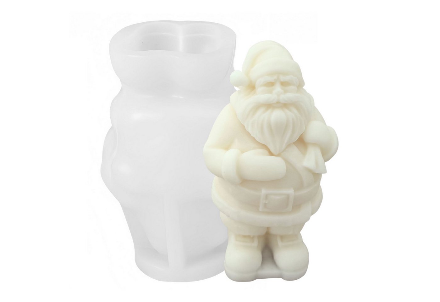 DistrEbution Silikonform Weihnachten, Kerzenform, Gießform aus Silikon, wiederverwendbare Form für Weihnachtskerzen Bild 2