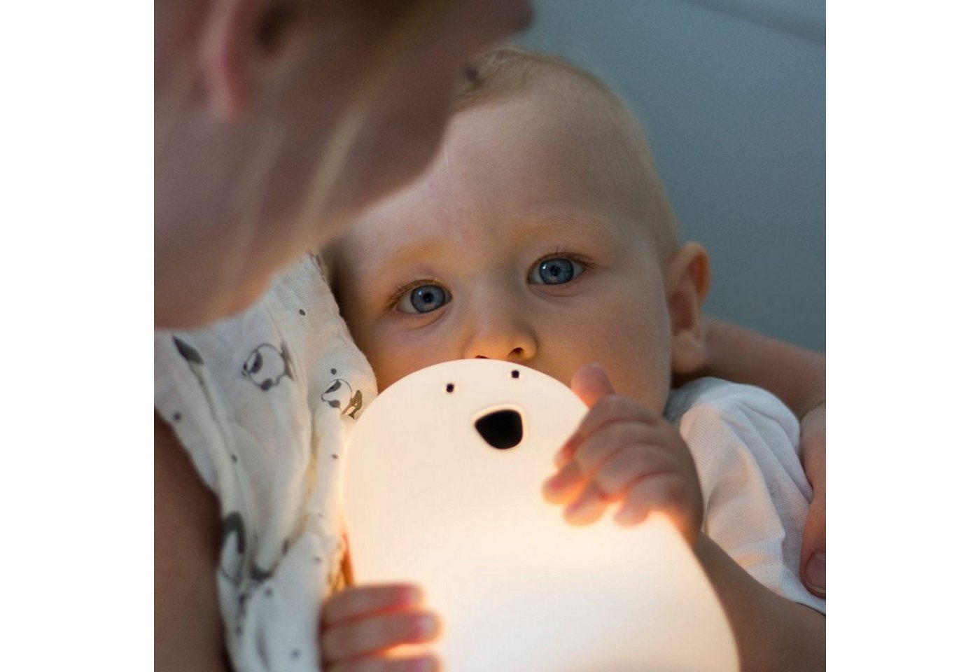 Rabbit & Friends LED Nachtlicht Bär Silikon Lampe mit Fernbedienung (weiß), LED fest integriert Bild 5