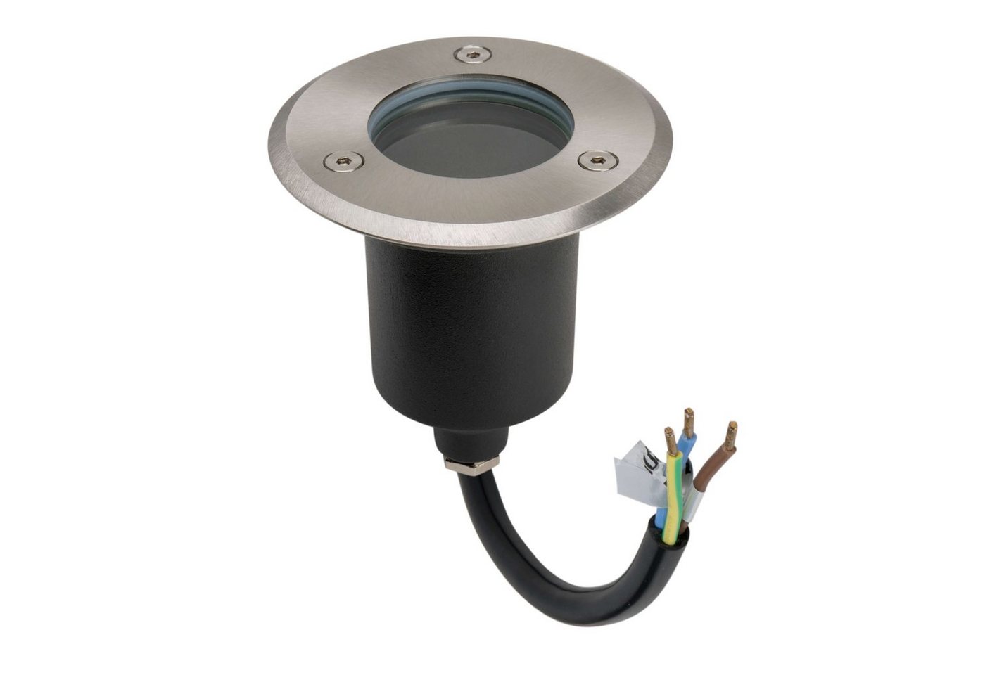 GTV LED Gartenleuchte LED Einbau Bodenleuchte Bodenspot Bodenstrahler Edelstahl Rund mit, Bodenleuchte Edelstahl 2000KG belastbar IP67 230 Volt mit GU10 Bild 2