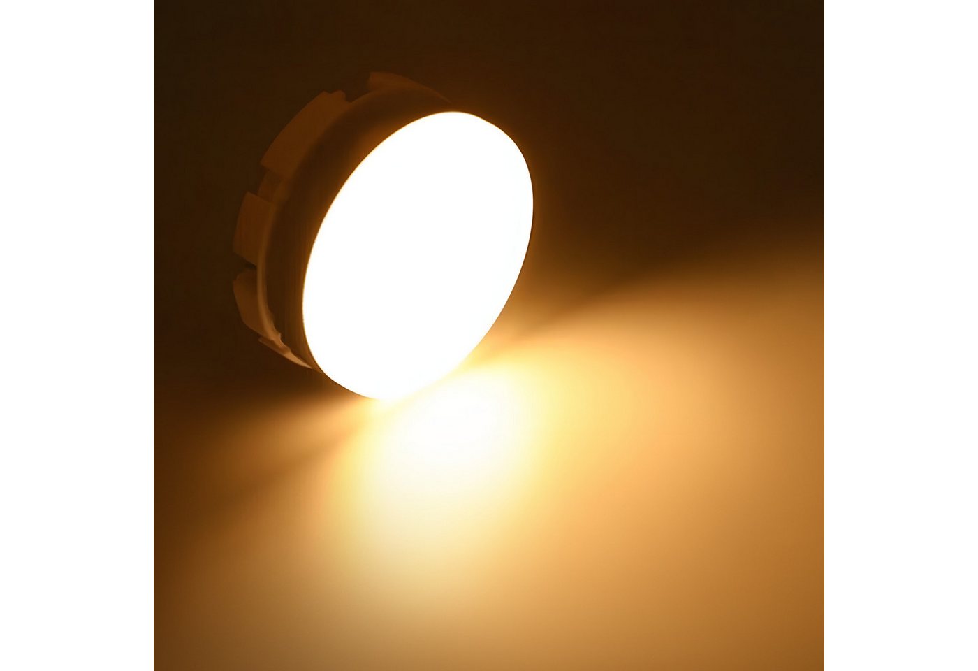 ZMH LED-Leuchtmittel GX53 Leuchtmittel :74x25mm Ultra Flach Warmweiß 3000K Blinkfrei 5W, GX53, 2 St., warmweiß, Lampe Birne Ersetzt 50W Halogen Unterbauleuchte 230V Nicht Dimmbar Bild 3