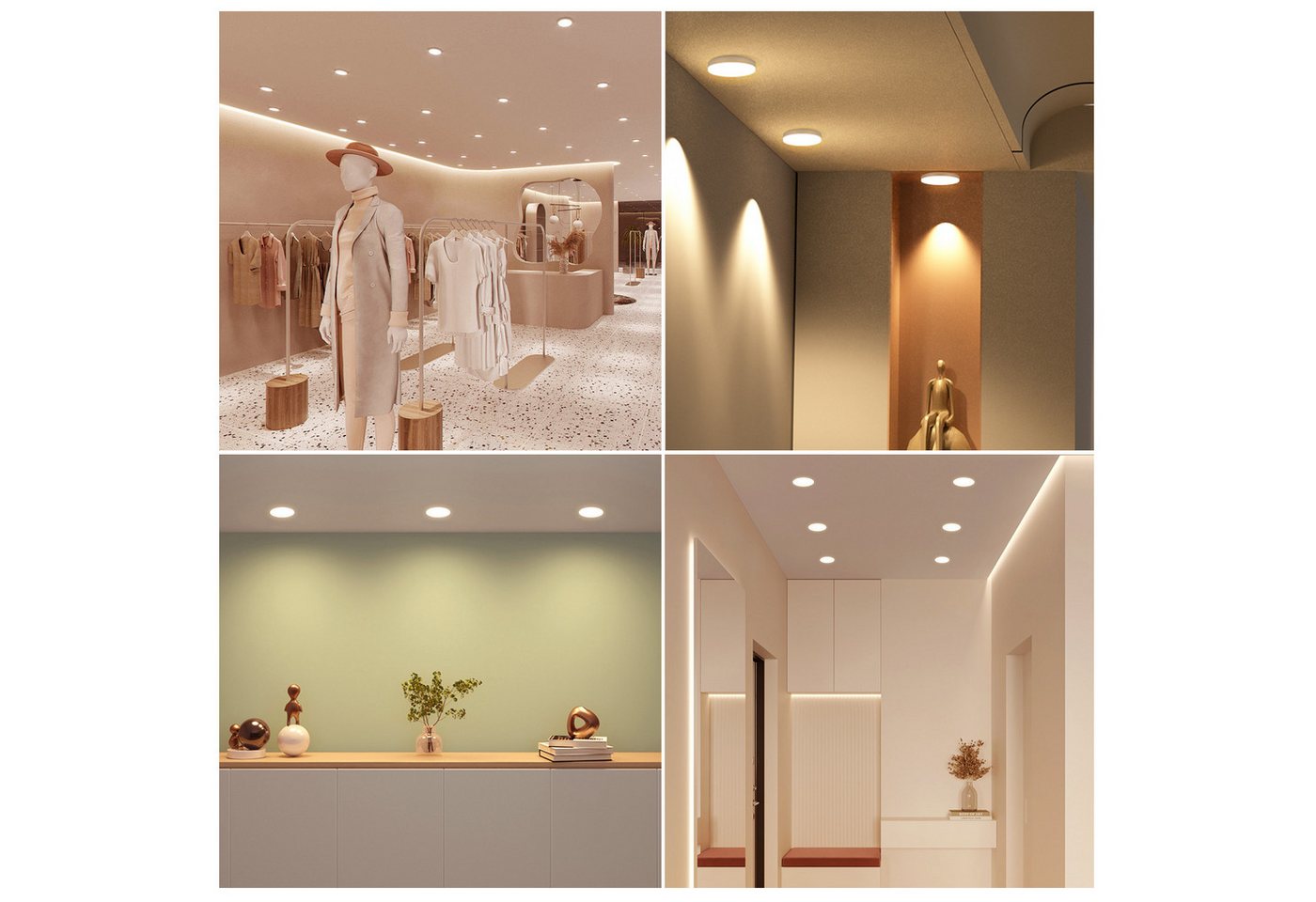ZMH LED-Leuchtmittel GX53 Leuchtmittel :74x25mm Ultra Flach Warmweiß 3000K Blinkfrei 5W, GX53, 2 St., warmweiß, Lampe Birne Ersetzt 50W Halogen Unterbauleuchte 230V Nicht Dimmbar Bild 5
