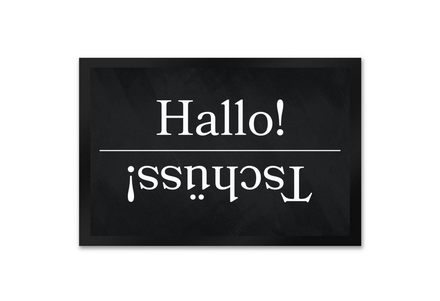 speecheese Fußmatte Hallo und Tschüss Fußmatte auf schwarzem Hintergrund Bild 2