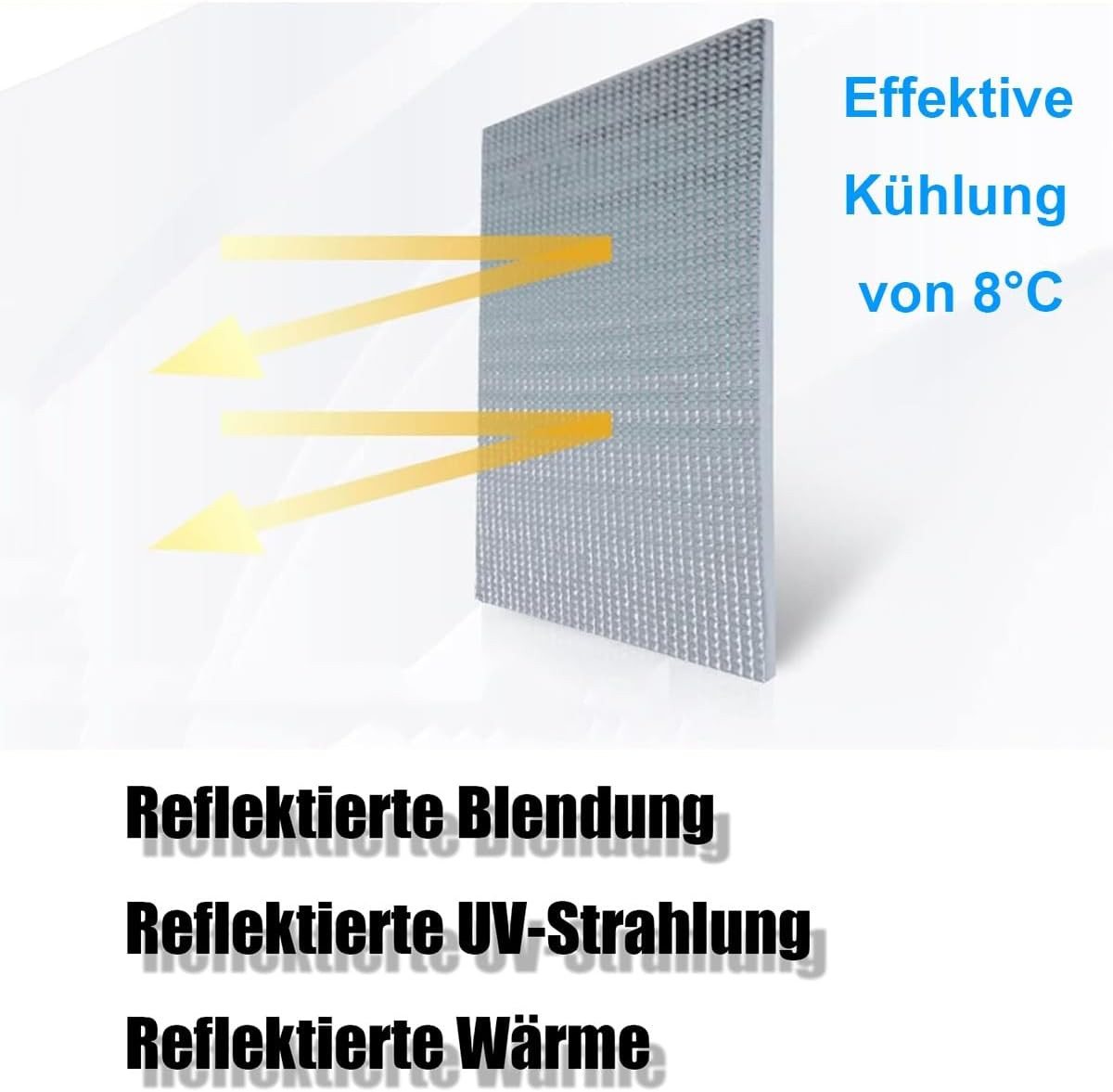 FELIXLEO Sonnenschutz Alufolie Waermeisolierung Fensterfolie Sonnenschutz Saugnapf 100x150cm