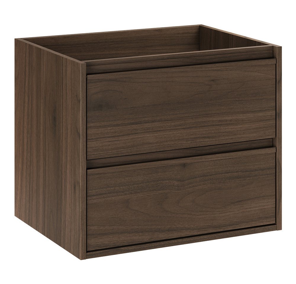Lomadox Waschbeckenschrank VERZUOLO-56-WALNUT 60 cm breit in Walnuss