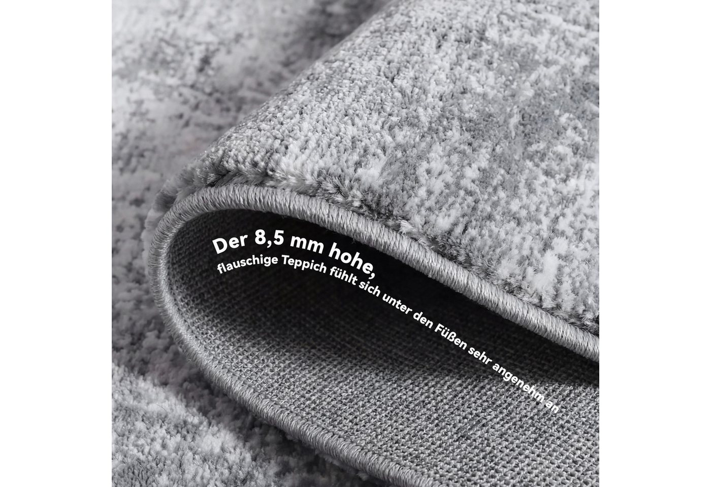 Klyvvo Teppich Boho Abstrakt Teppich, Kurzflor weich, rutschfest & waschbar, Rechteckig, Höhe: 8.5 mm, 60x90 cm – Kleine Fußmatte für Eingangsbereich, Küche, Badezimmer Bild 2