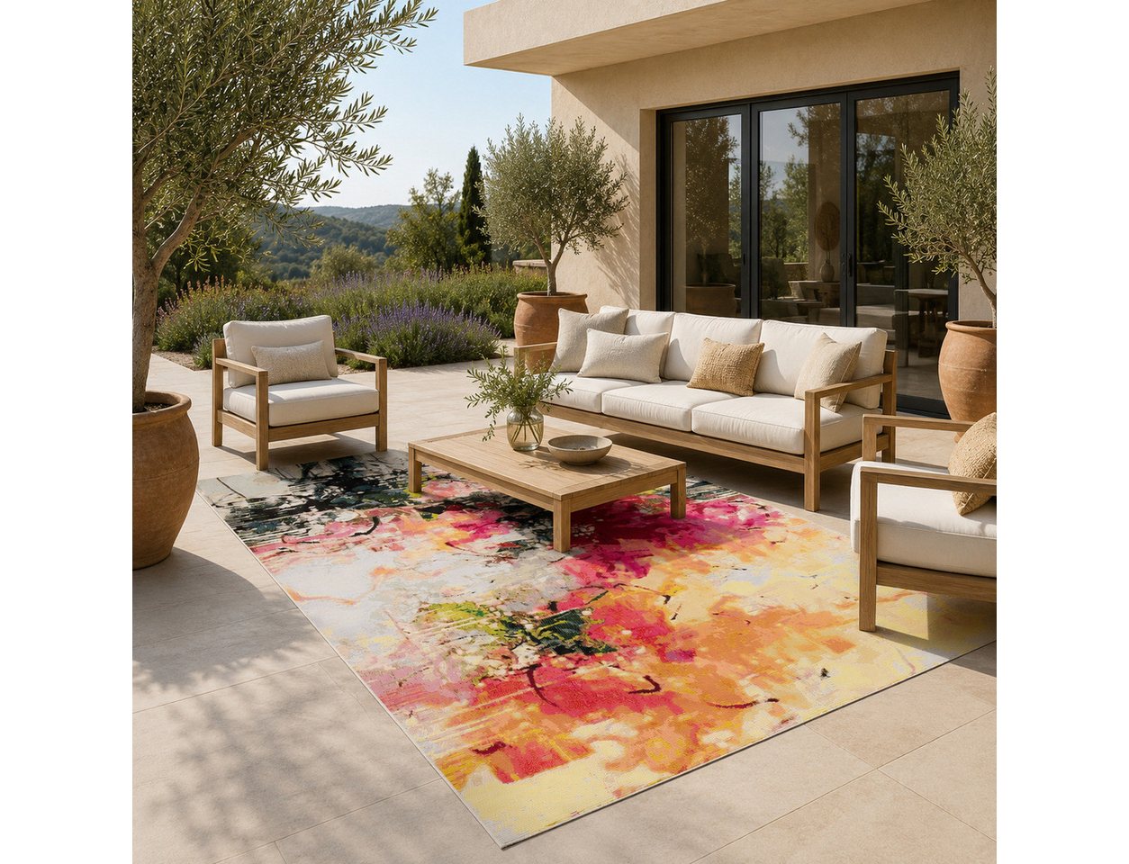 Pergamon Outdoorteppich In- & Outdoor Teppich Florida, Rechteckig, Höhe: 4 mm Bild 5