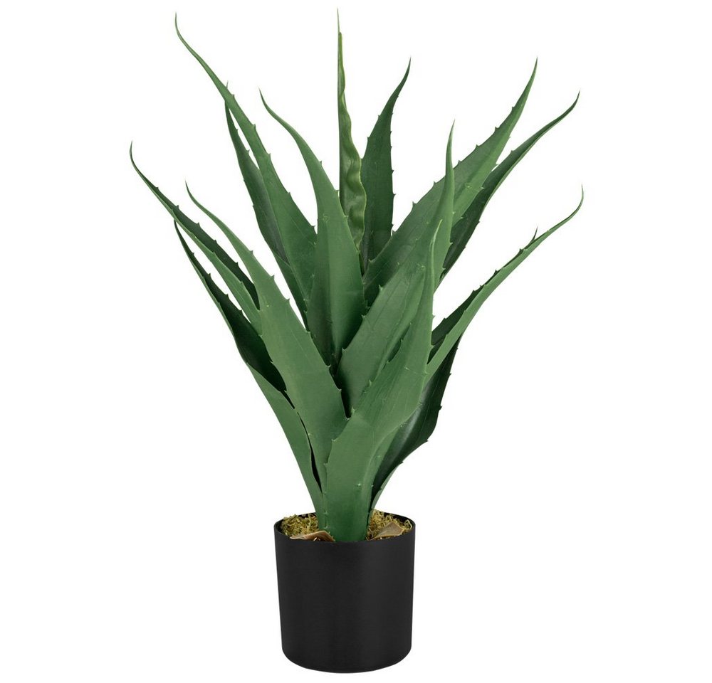 Künstliche Zimmerpflanze Aloe Vera Kunstpflanze Plastikpflanze Künstliche Pflanze 45 - 120 cm Aloe Vera, Decovego, Höhe 55 cm