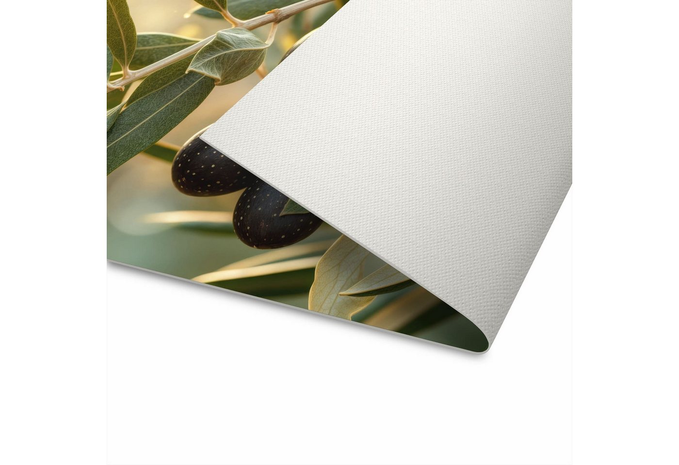 Primedeco Teppich Küchenteppich Olivenzweig PVC rutschfest abwaschbar Läufer, Rechteckig, Höhe: 3 mm, Pflegeleicht & Wasserabweisend