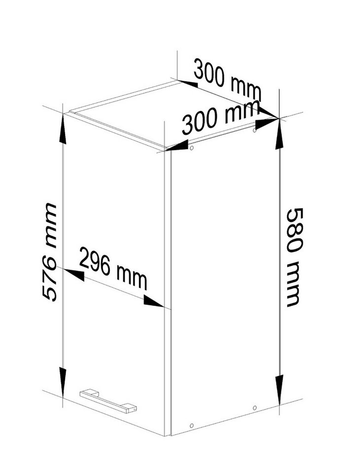 Raumhirsch Furniture Hängeschrank Modularer Hängeschrank Küche - Elegantes Design - Wandschrank Praktische Aufbewahrung, kratzfest, hochwertige Materialien, modular