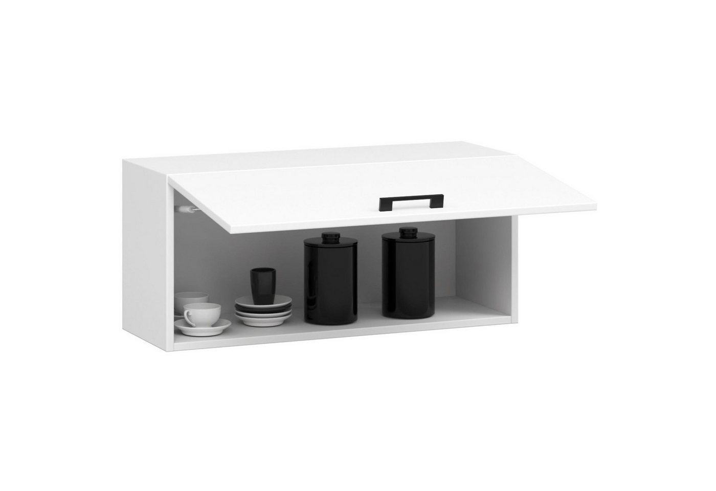 Raumhirsch Furniture Hängeschrank Moderner Hängeschrank Küche - Pflegeleichte 2 Türen - Wandschrank Hängeschrank in modernem Design, 80 cm, hochwertig, weiß Bild 2