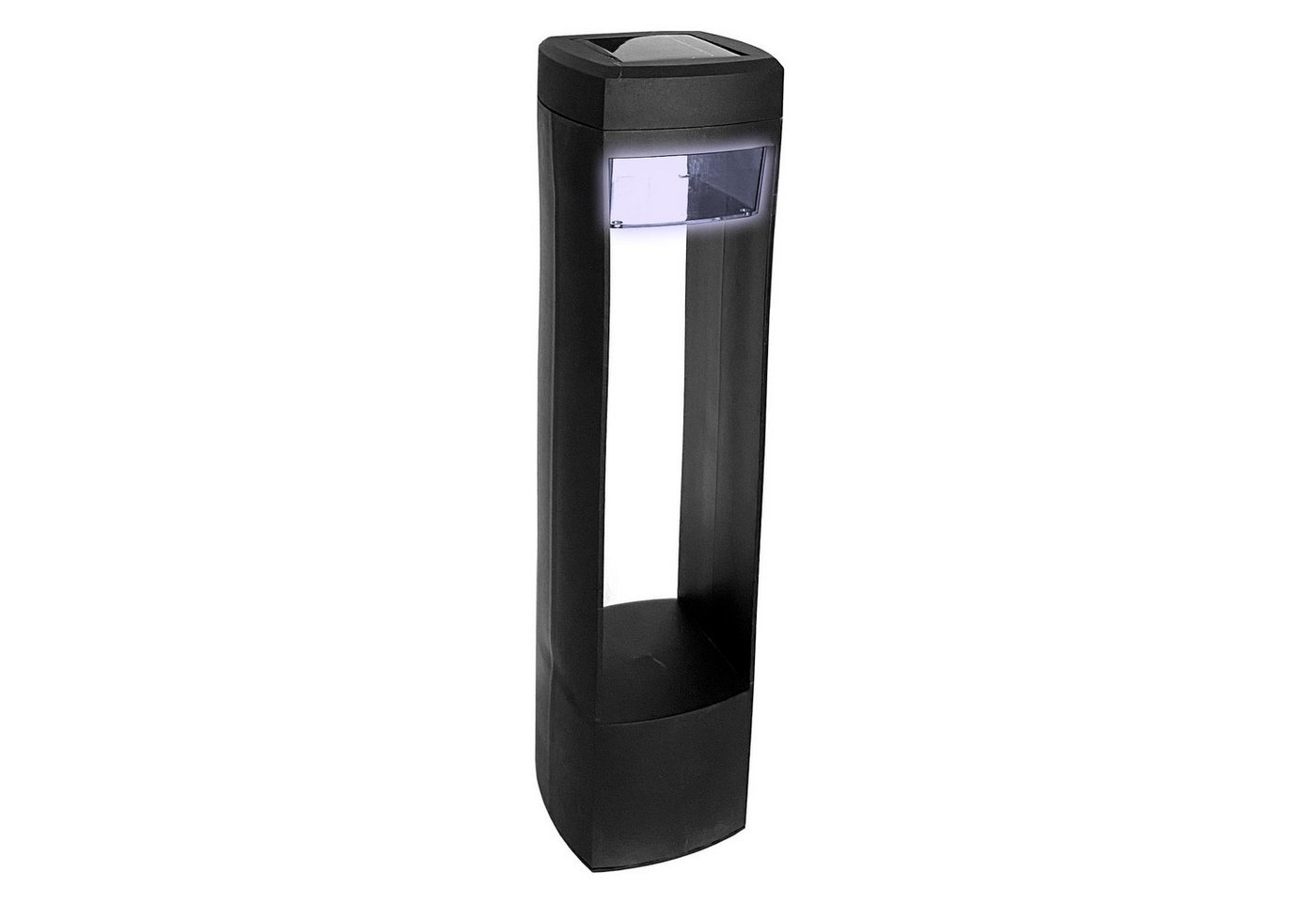 HAC24 LED Solarleuchte 2er Set Solar Lampe Schwarz Gartenleuchte Wegleuchte Gartenbeleuchtung, LED fest integriert, Kaltweiß, Höhe 46cm