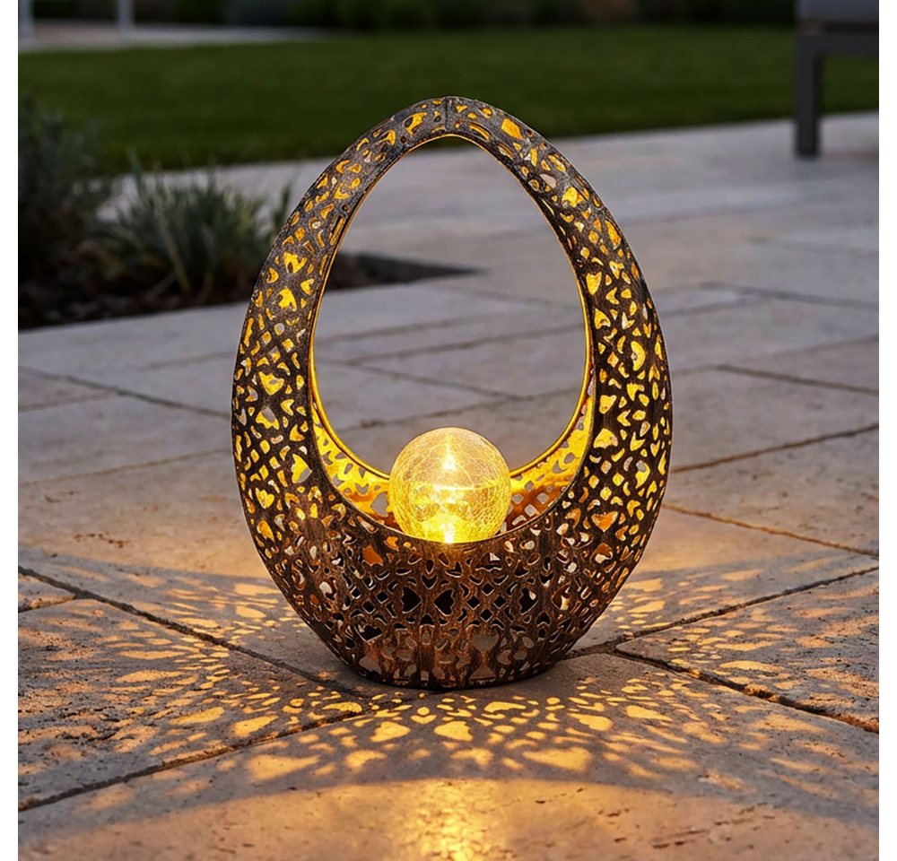 GLOBO LIGHTING LED Solarleuchte, LED-Leuchtmittel fest verbaut, Warmweiß, Orientalische Solarlampen für Außen Gartendeko Outdoor Balkon Bild 5