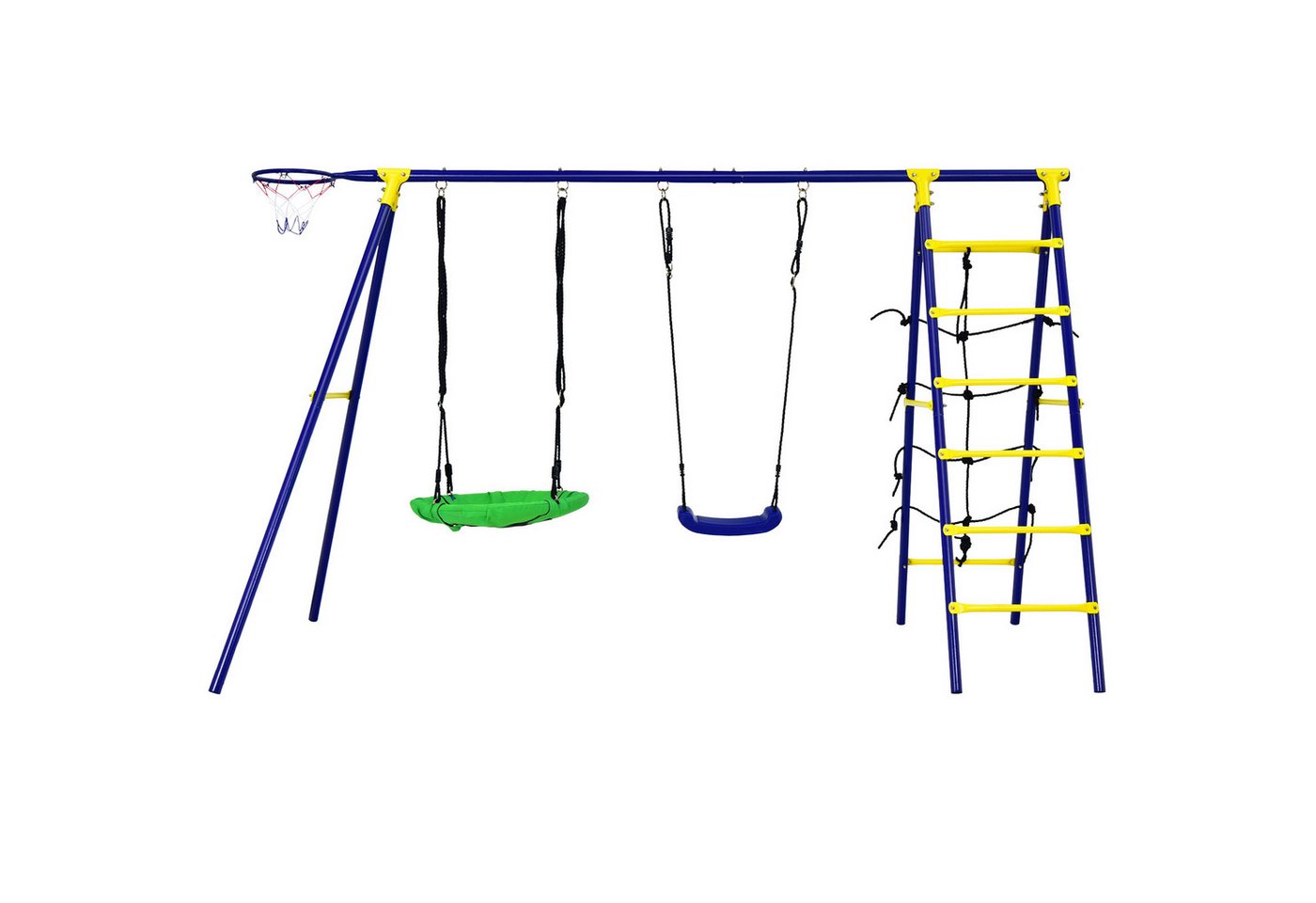 COSTWAY Doppelschaukel Kinderschaukel, Schaukelgestell höhenverstellbar Bild 2
