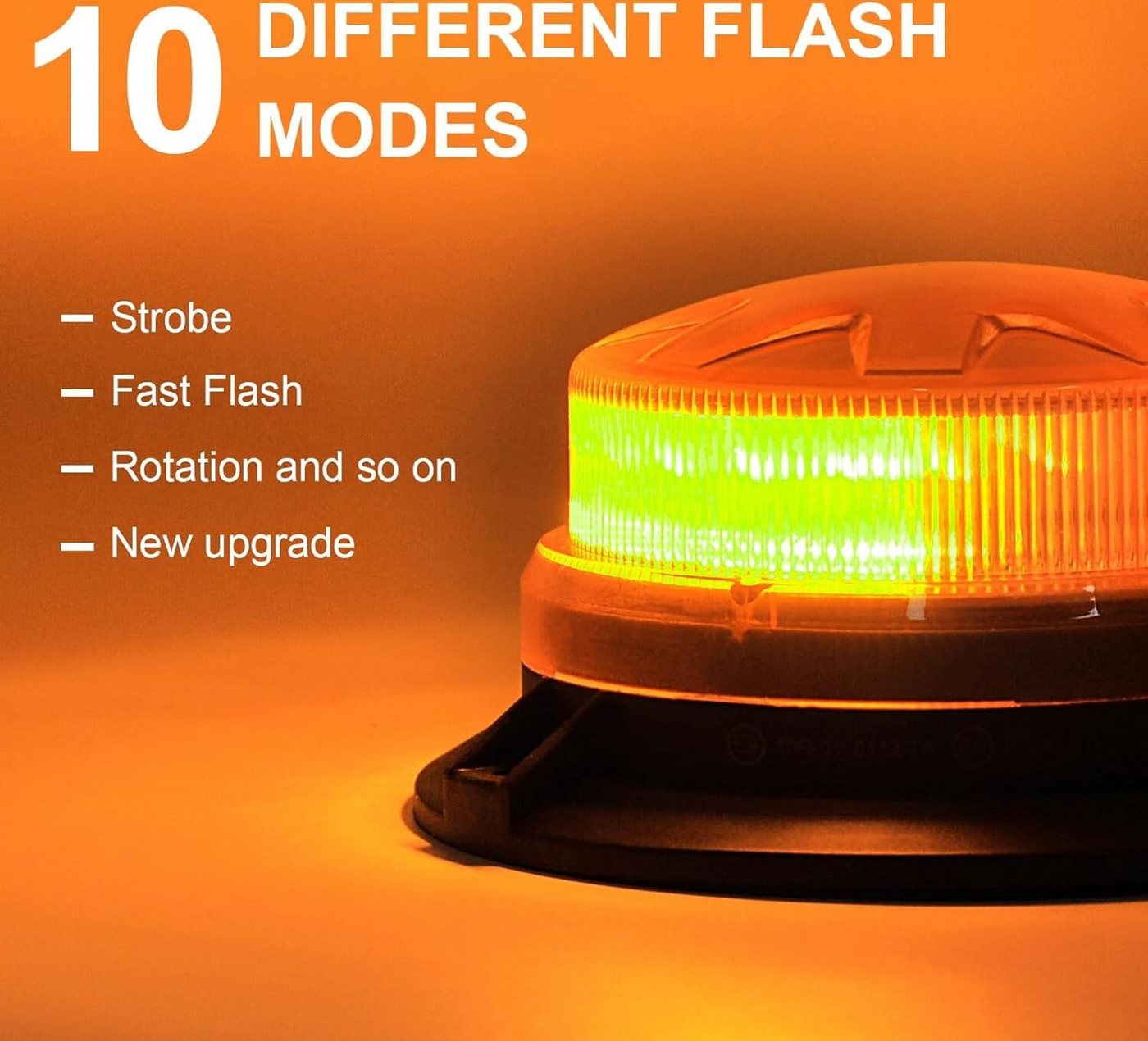 FELIXLEO Rundumleuchte LED Rundumleuchte Gelb 12V 24V für Traktor Bild 5