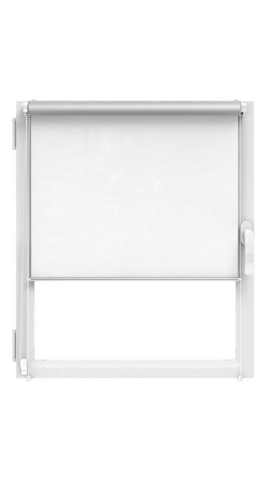 Verdunklungsrollo Klemmfix Click Thermorollo 3 in 1, weiß, fertig vormontiert, Clever-Kauf-24, verdunkelnd, ohne Bohren, Klemmfix