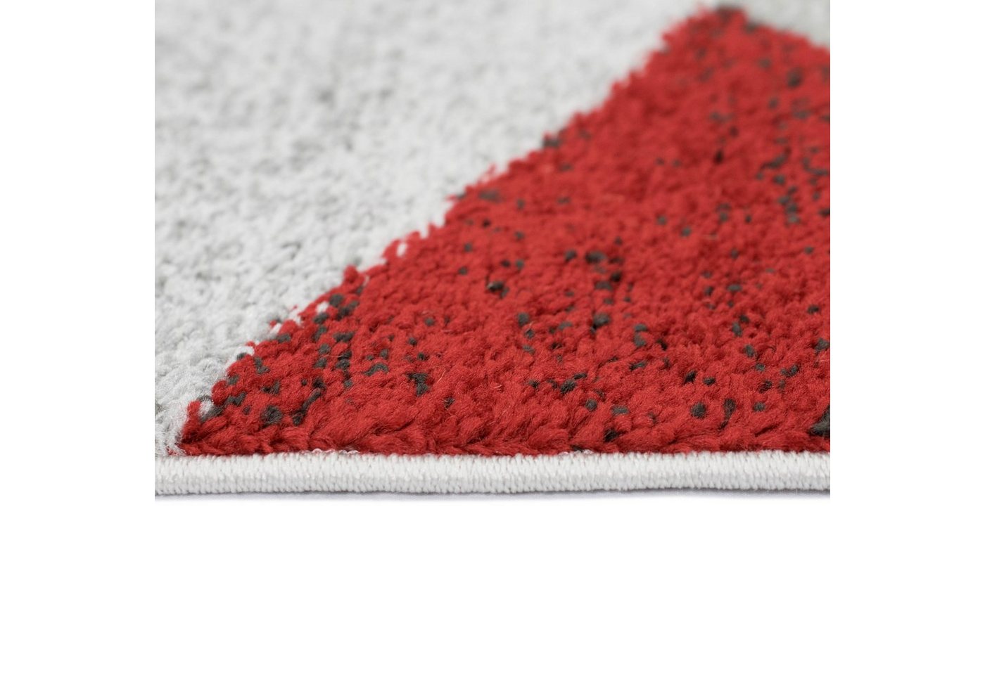 TeppichHome24 Teppich Moderner Teppich mit geometrischen Muster grau rot, rechteckig Bild 2