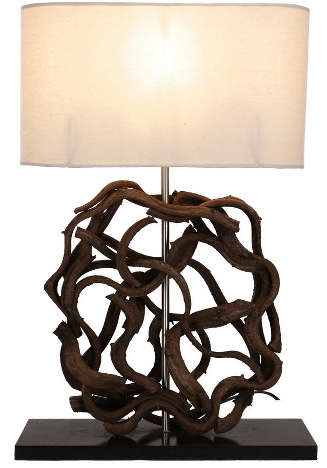 Guru-Shop Tischleuchte Tischlampe, handgemacht aus Naturmaterial -.., Leuchtmittel nicht inklusive Bild 4