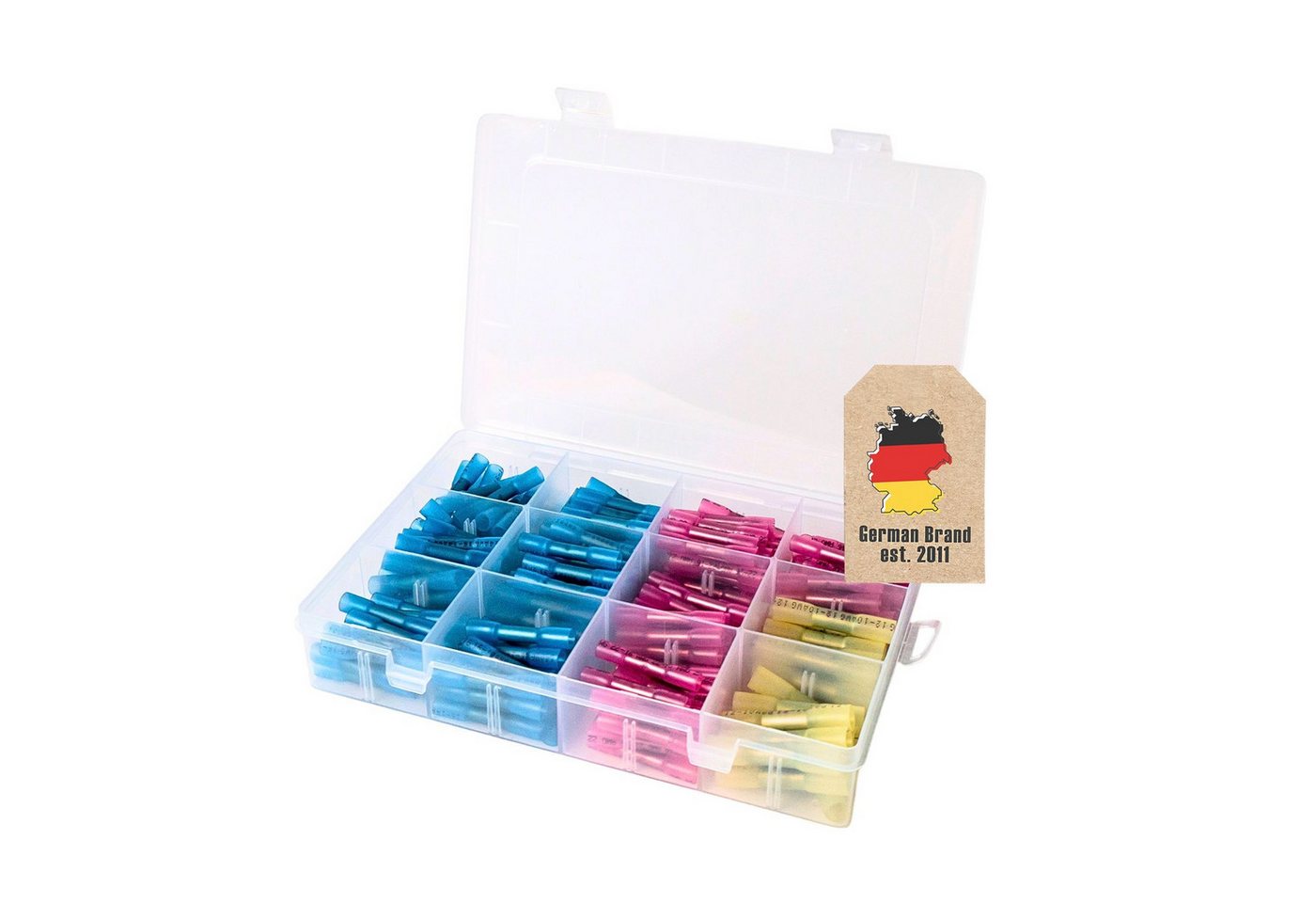 Intirilife Gerätebox (0.5 - 0.6mm dünn, 200 St), 200er Box Quetschverbinder in 3 GRÖßEN Bild 4