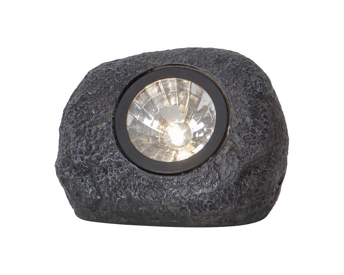 STAR TRADING LED Solarleuchte 3x LED-Solarstein "Rocky", grau, 1x warmweiße LED, warmweiß Bild 2