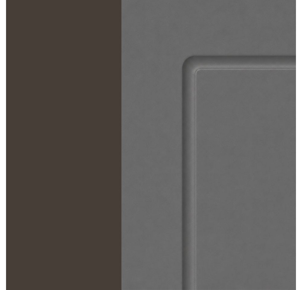 Feldmann-Wohnen Unterschrank Kvantum (Tür, Korbauszug, Schienensystem, Soft-Close-Funktion, 1-St., Fronten mit dekorativen Fräsungen und leicht abgerundeten Ecken) 30x50x82cm mit Korbauszug lava - dust grey matt (Q-D1D/30/cargo) Bild 5