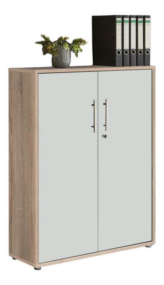 moebel-dich-auf Aktenschrank TABOR (Büroschrank Ordnerschrank Mehrzweckschrank, abschließbar, Metallgriffe, 3 Fächer) Made in Germany Bild 2