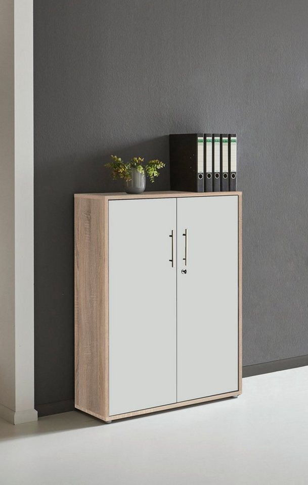 moebel-dich-auf Aktenschrank TABOR (Büroschrank Ordnerschrank Mehrzweckschrank, abschließbar, Metallgriffe, 3 Fächer) Made in Germany Bild 4
