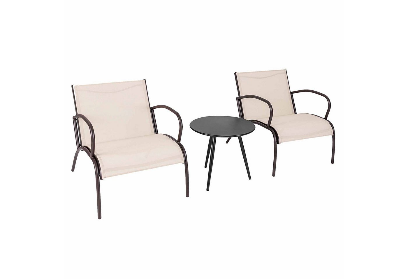 KOMFOTTEU Balkonset, Gartenmöbel Set Bistroset mit runder Beistelltisch Bild 3