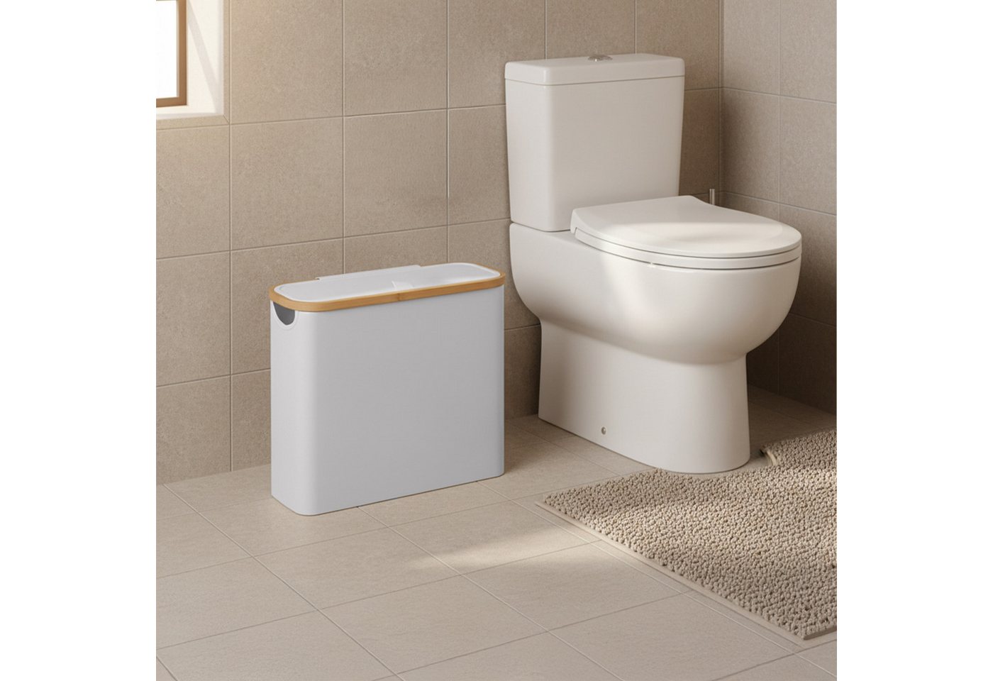 relaxdays Toiletten-Ersatzrollenhalter Toilettenpapier Aufbewahrung 12 Rollen, weiß Bild 3