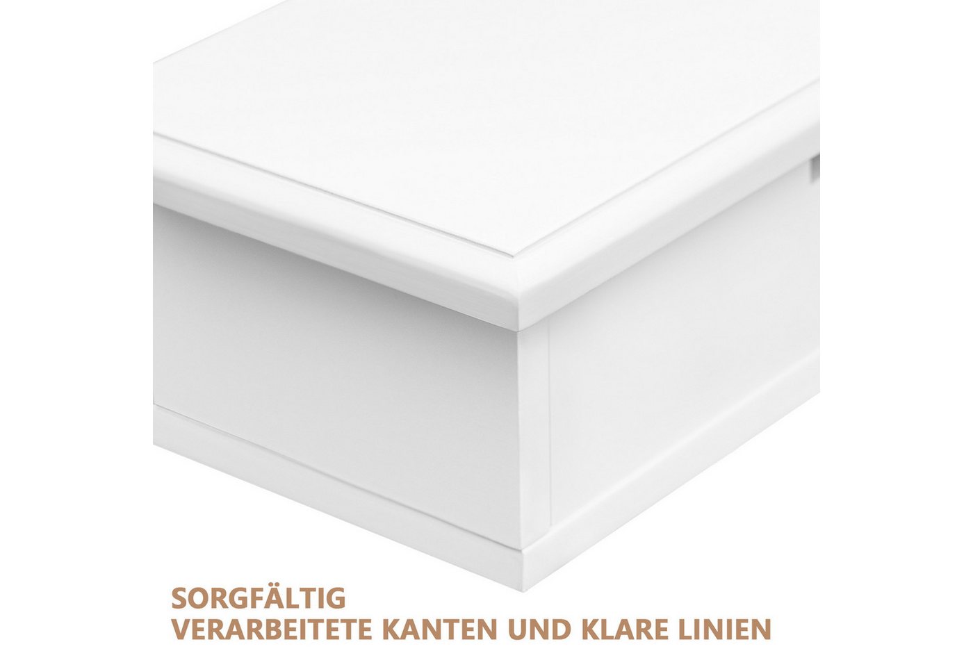 Woltu Wandregal, 2-tlg., mit 3 Schubladen, Schweberegal, Hängeregal, Wandboard Bild 3