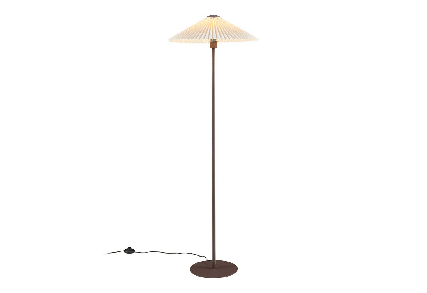 lux.pro Stehlampe, ohne Leuchtmittel, »Appledore« 1-flammig Metall 149 cm Braun / Weiß Bild 2