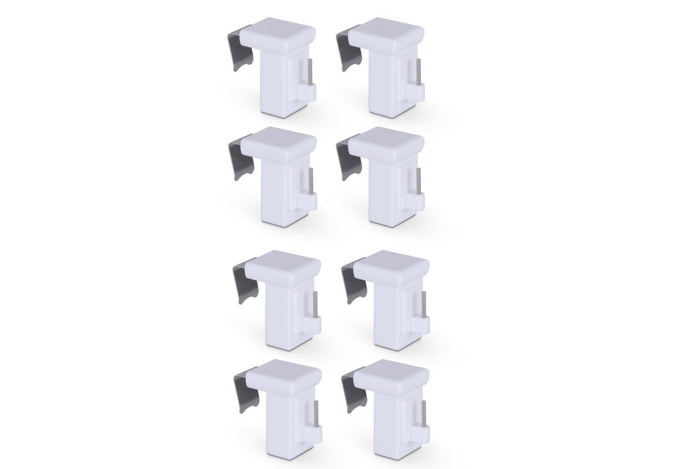 Bestlivings Klemmträger für Fensterrahmenstärke 10-27 mm, für Vitragestangen, (8-tlg), aus robustem und langlebigem Kunststoff, drehbar Bild 2
