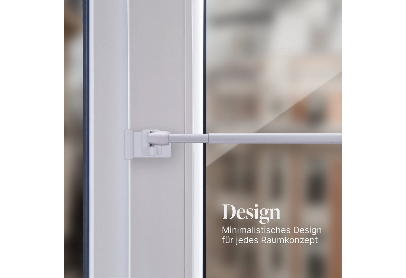 Bestlivings Klemmträger für Fensterrahmenstärke 10-27 mm, für Vitragestangen, (8-tlg), aus robustem und langlebigem Kunststoff, drehbar Bild 5