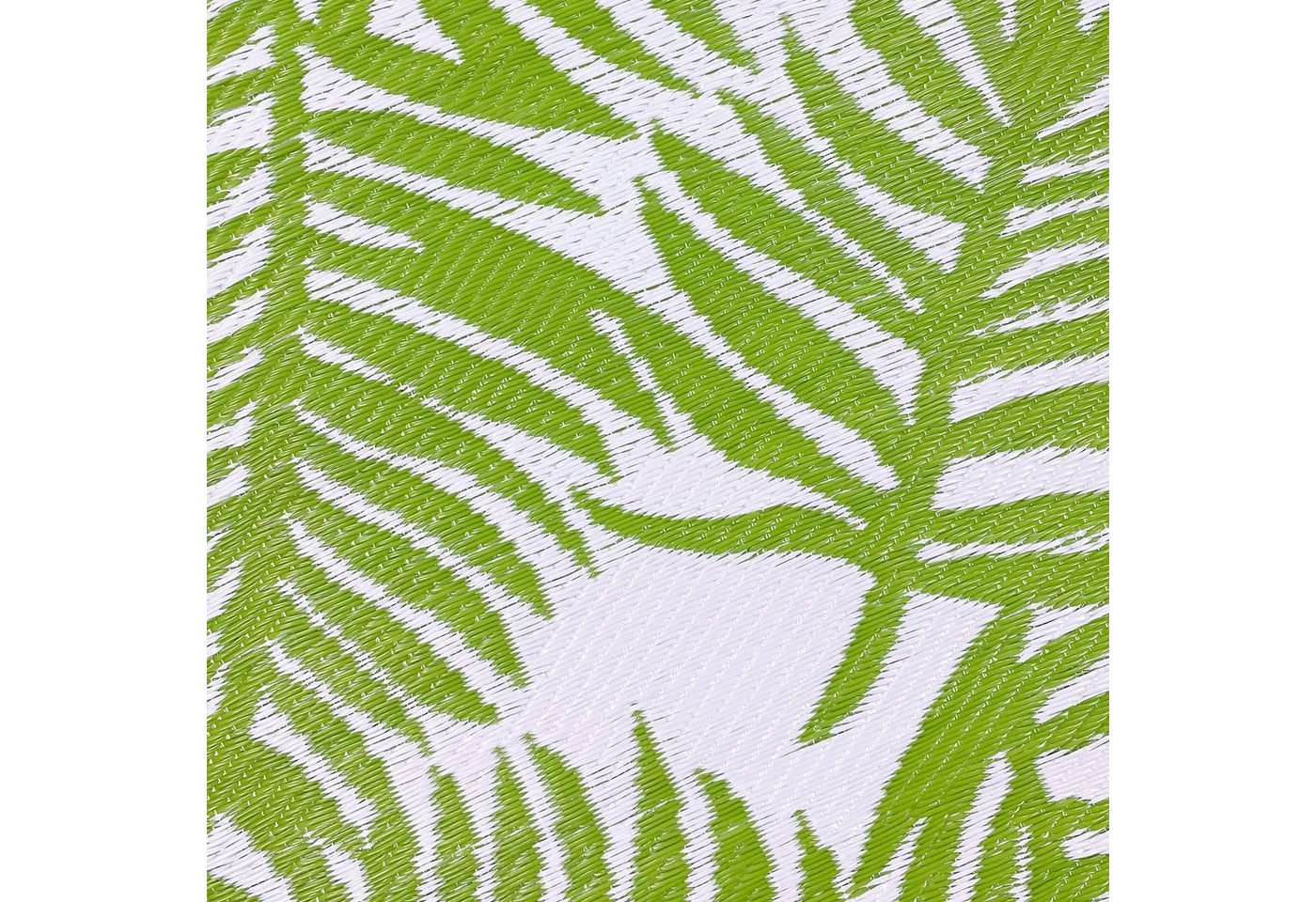 Carpetia Outdoorteppich Outdoor-Teppich mit Palmenblätter Design in grün, rechteckig