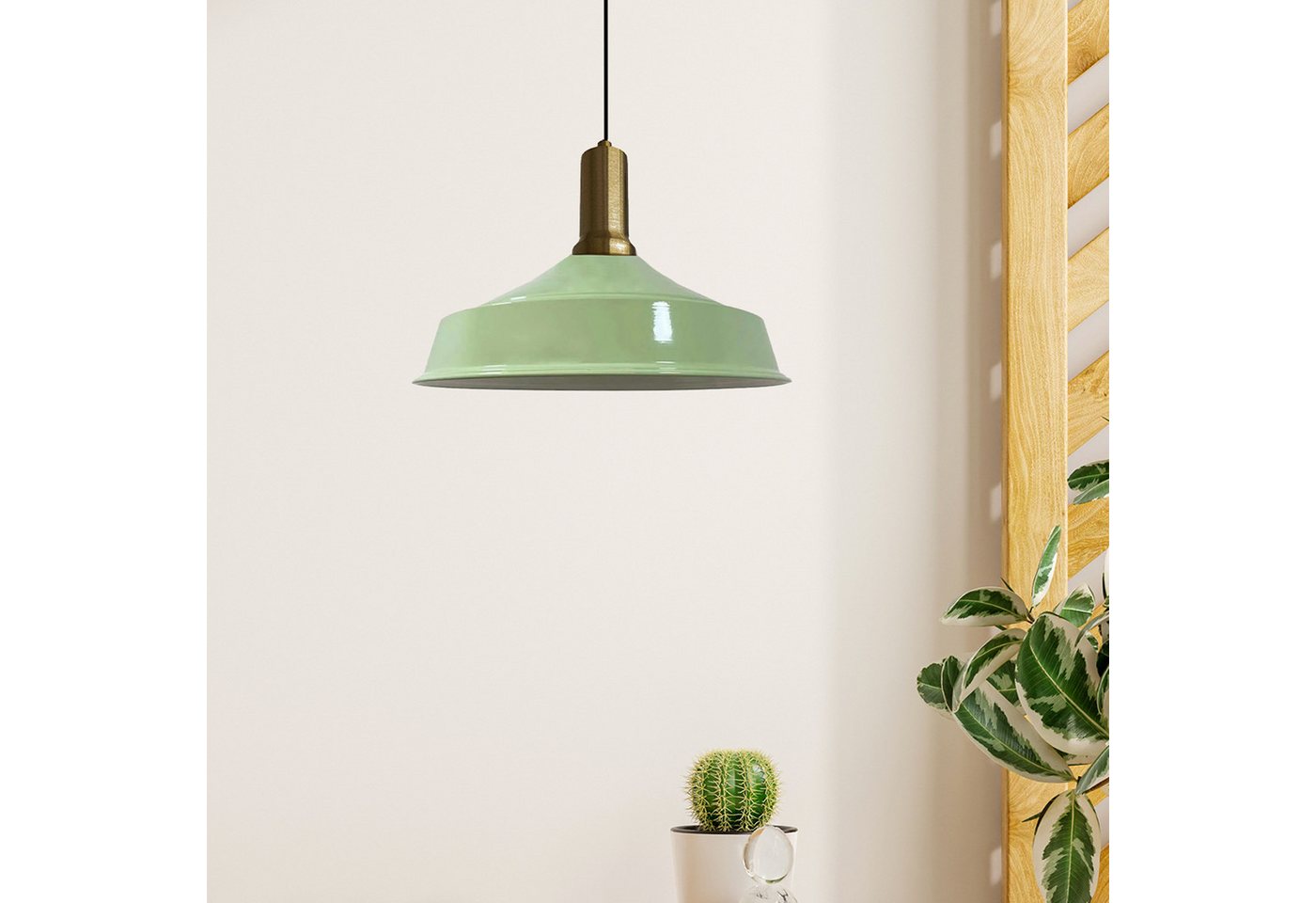 Bamyum Pendelleuchte Hängelampe AsletlEF Ø40 cm, Pendelleuchte Vintage, E27 Lampe, ohne Leuchtmittel, E27, Dimmbar, Einstellbare Kabellänge Bild 3