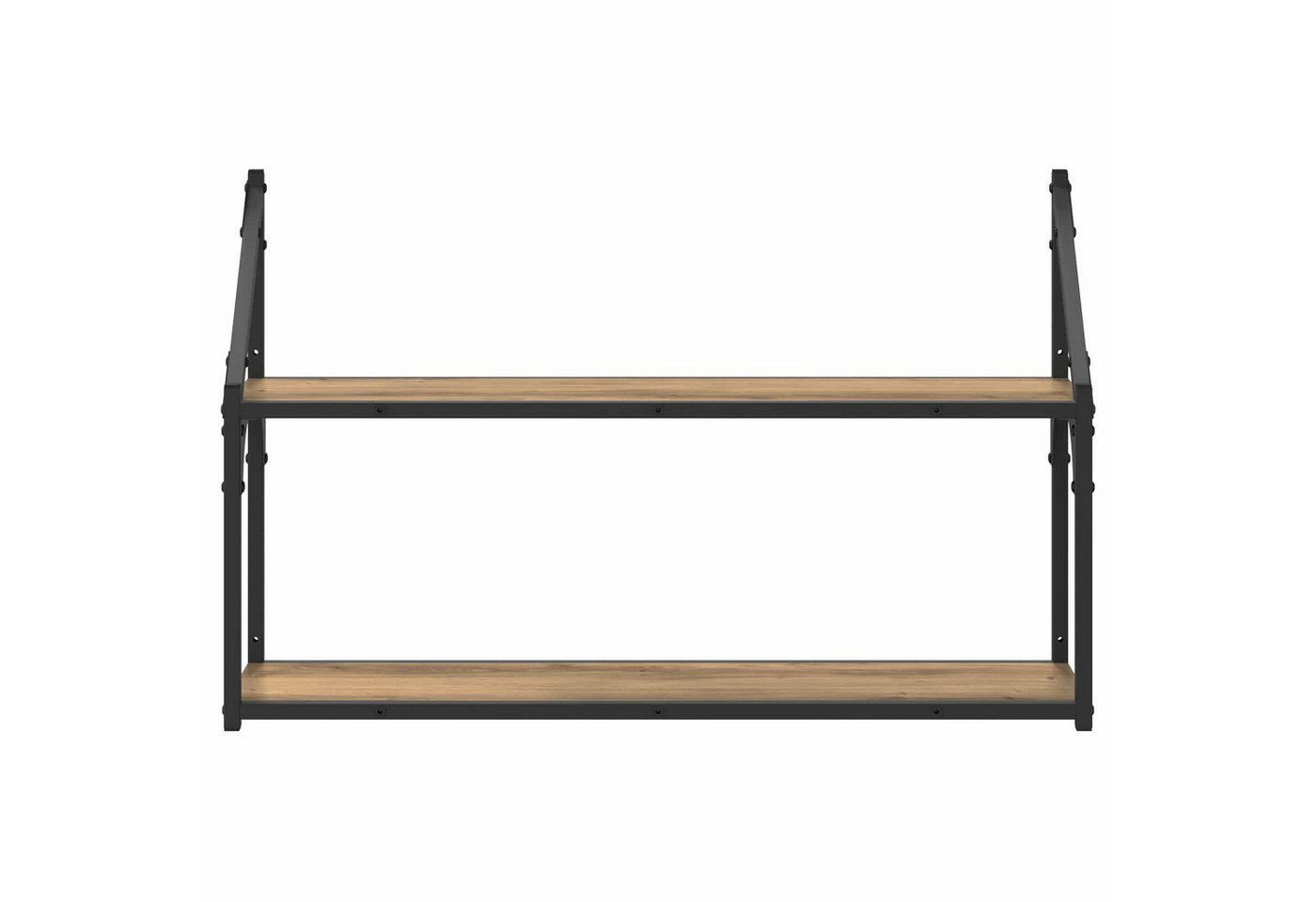 vidaXL Regal Wandregal Wandhalterung Artisan-Eiche 80 x 21 x 51 cm Metall PB, 1-tlg. Bild 3