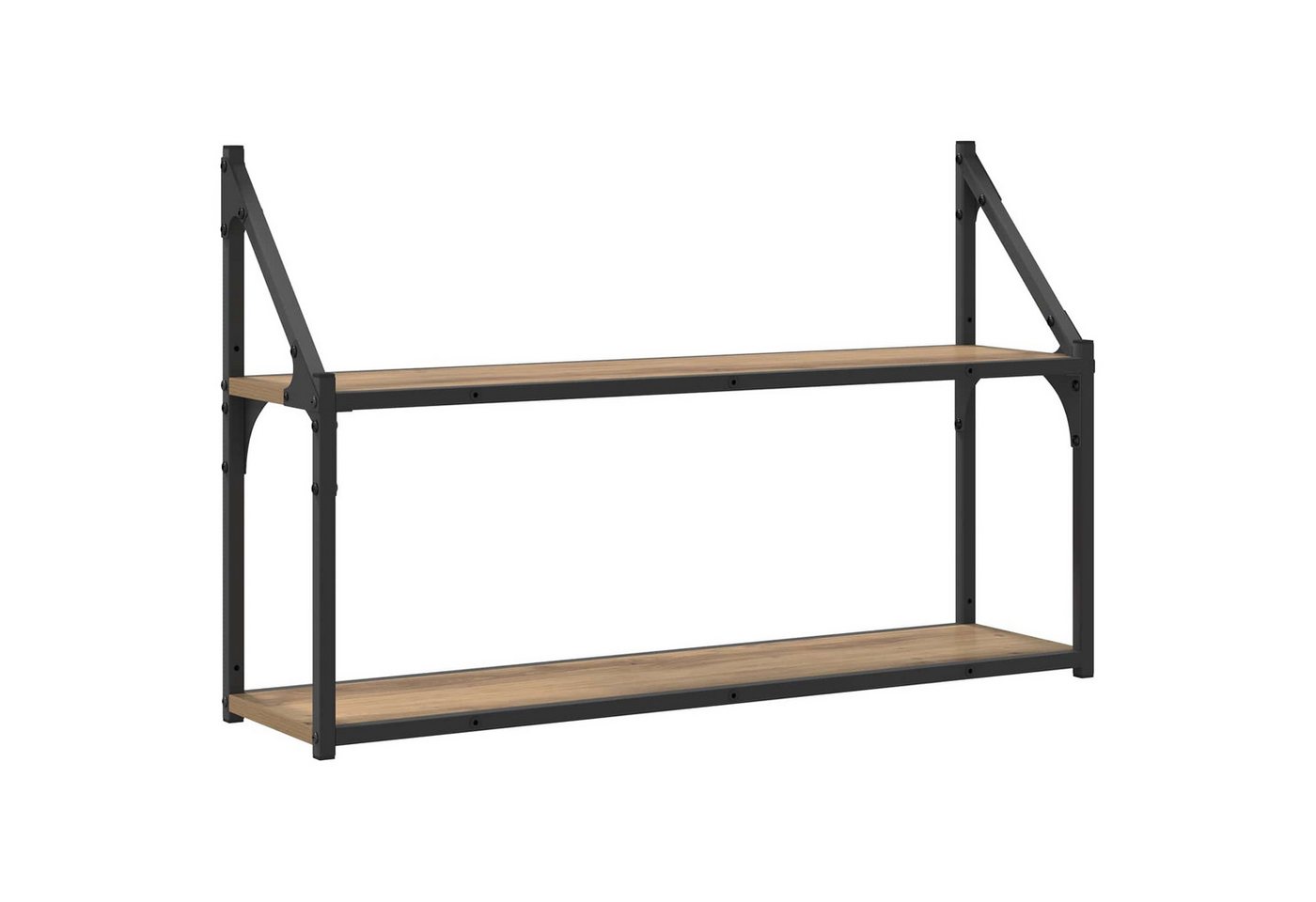 vidaXL Regal Wandregal Wandhalterung Artisan-Eiche 80 x 21 x 51 cm Metall PB, 1-tlg. Bild 4