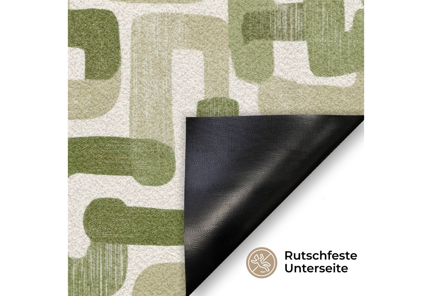 MuchoWow Fußmatte Modern - Grafisch - Grün, Rechteckig, innen Schmutzfangmatte, Tür, Schmutzfänger Flur, Teppich 60x40 cm Bild 4