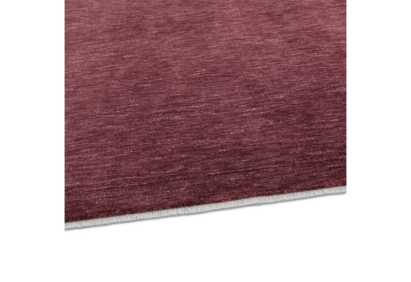 TaraCarpet Teppich Tara Carpet Luna einfarbig, Vintage, strapazierfähig und edel, rechteckig, Höhe: 8 mm, Wohnzimmer, Schlafzimmer, Esszimmer, Flur rot 080x150 Bild 2
