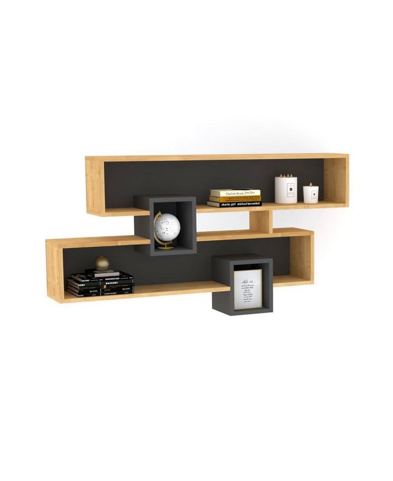 Skye Decor Wandregal 100% MELAMINE COATED PARTICLE BOARD, 72,2 cm x 22 cm x 120 cm Q1672 Bild 3