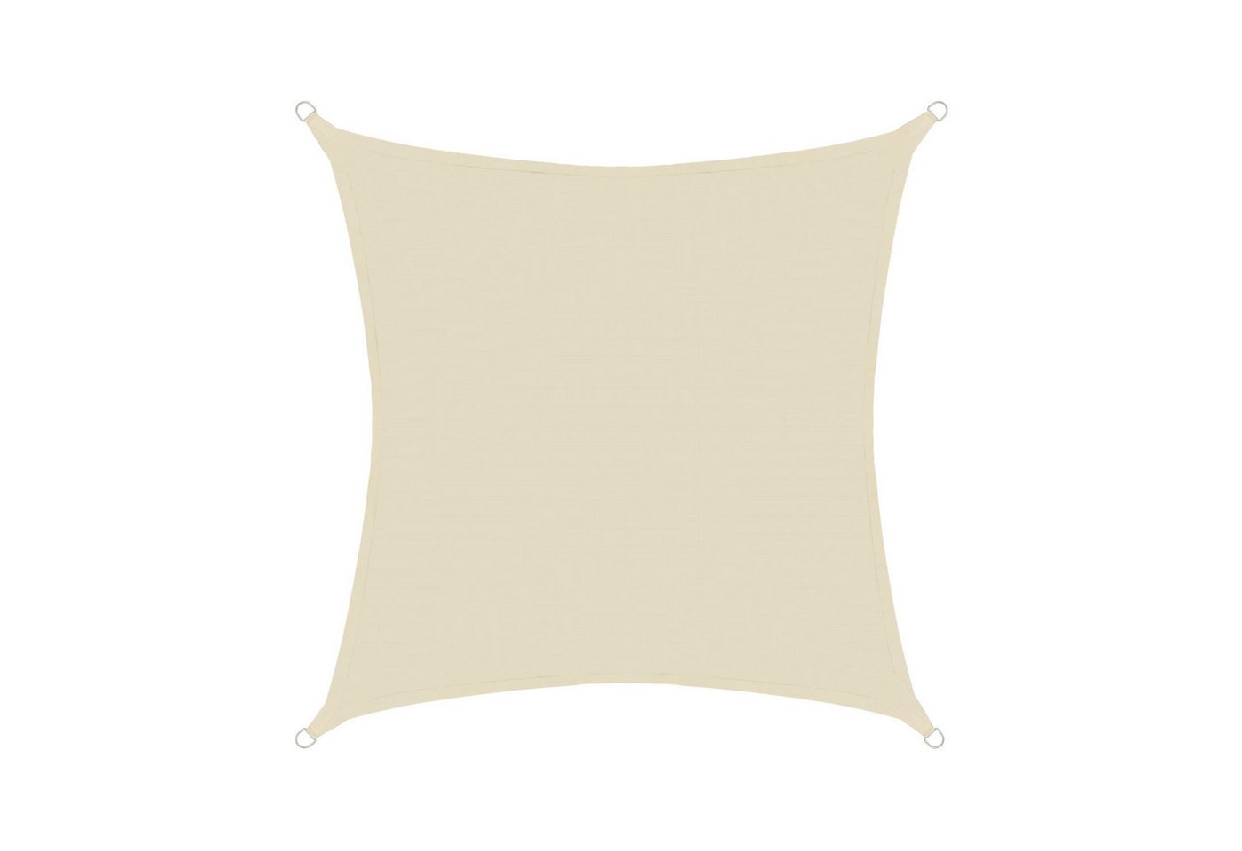 anndora Sonnensegel 4x4 m quadratischer Sonnenschutz 100% Polyester beige, wasserabweisender Stoff Bild 5