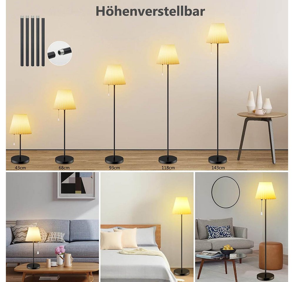 LMaxhome Außen-Stehlampe LED Solarleuchte mit Fernbedienung, Dimmbar Außenleuchte, Wasserdicht, Speicherfunktion, LED fest integriert, Kaltweiß, Warmweiß, Naturweiß, RGB, mit Lichtsensor, RGB, USB Aufladbar, Höhenverstellbar, für Terrasse Bild 4