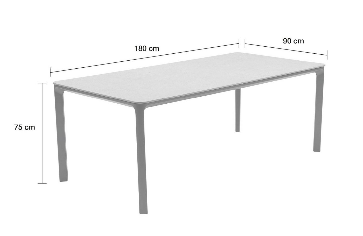 LC Garden Gartentisch Gartentisch »Stilo« Outdoortisch Sintered Stone Keramik Steingrau Bild 3
