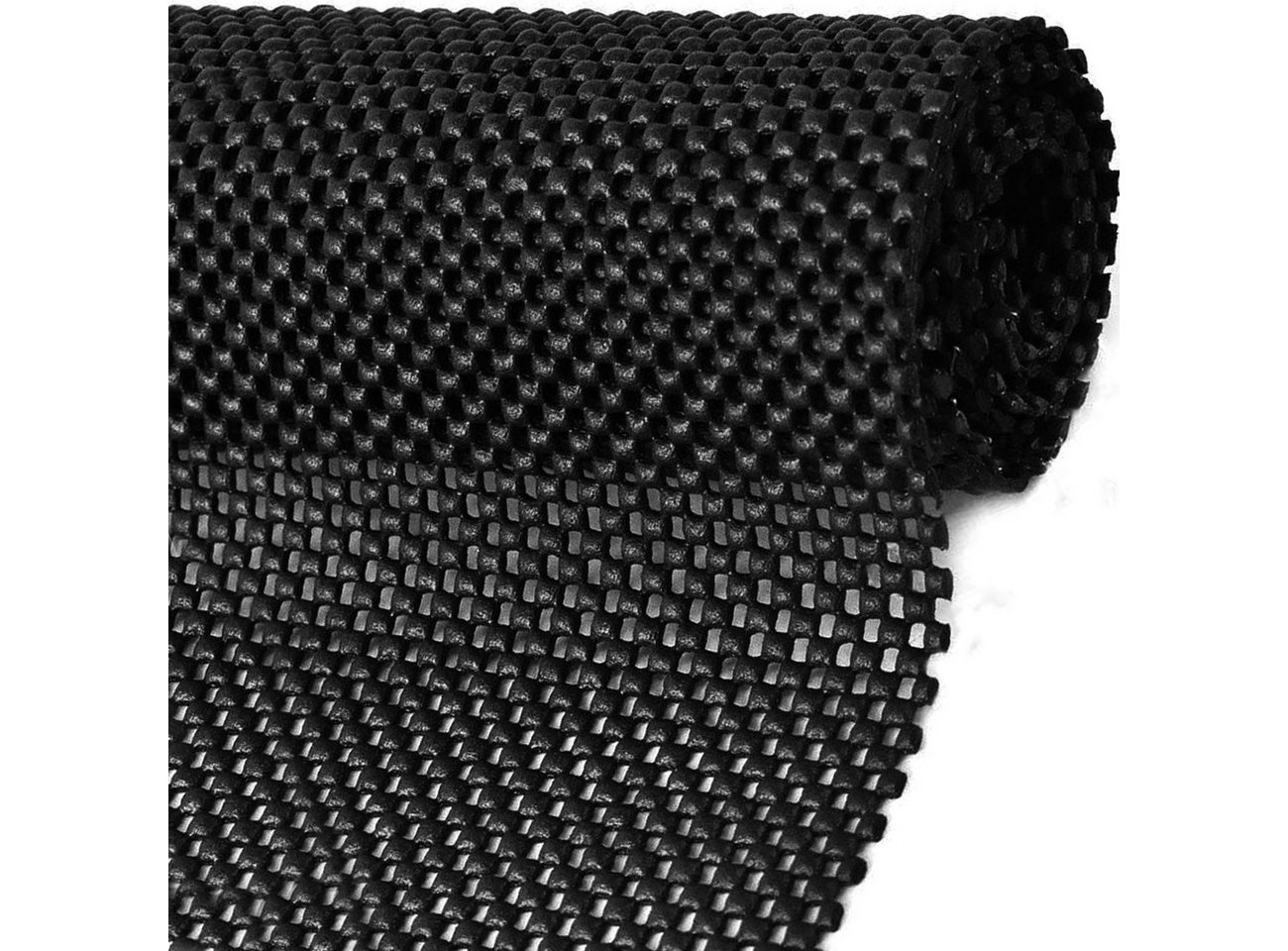 VIVA Home Antirutsch Teppichunterlage Extra robuste Antirutschmatte 160x45 cm, Zuschneidbar, PVC, schwarz, Stark rutschhemmende PVC-Unterlage für Teppich & Schubladen