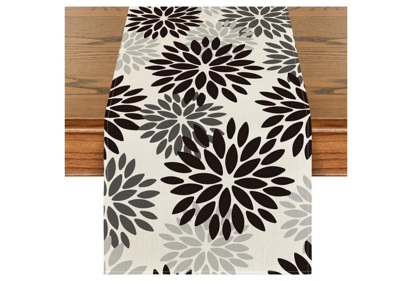 LuxusKollektion Tischläufer Tischläufer Blumen Dahlien Halloween Herbst Küche 40 x 100 cm Schwarz Bild 3