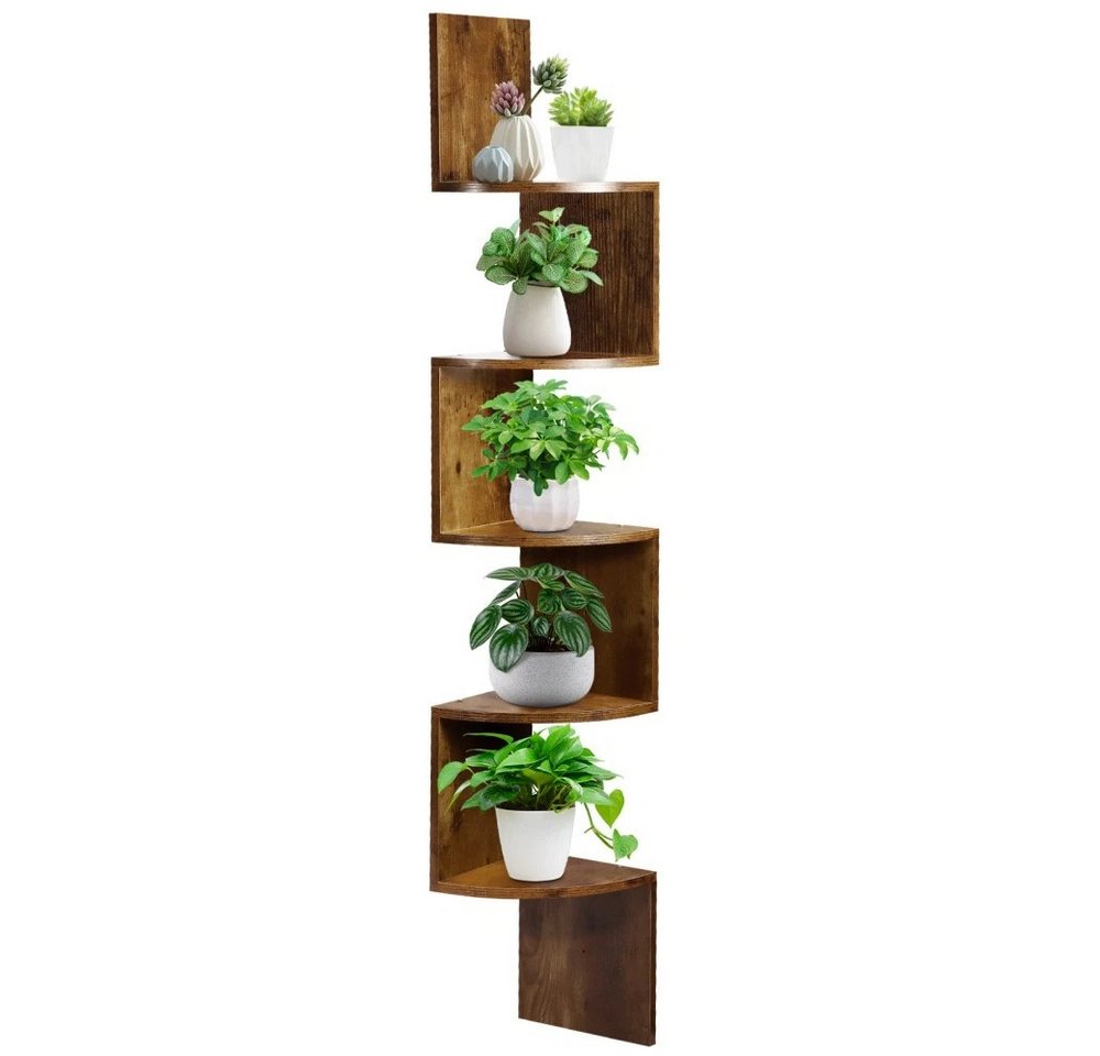 BlingBin Eckregal Wandregal Eckregale zur Wandmontage Bücherregal hängend 5 Ebenen, 1 Packung 1-tlg., Wandablage,Wandeckregal,Hängeregal Schweberegal,Regal,Platzsparend Bild 5