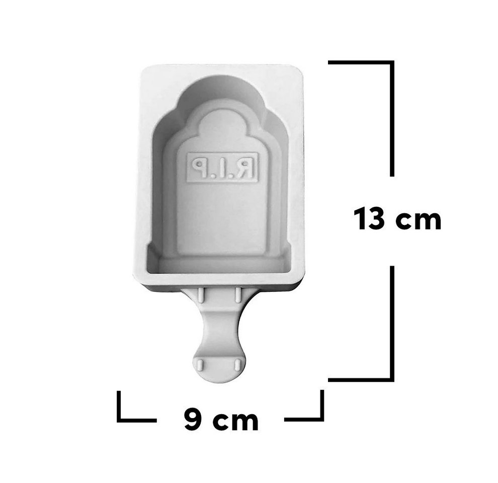 Metamorph Eisform Grabstein Silikonform für Eis am Stiel, Diese Grabstein Silikonform ist perfekt dafür geeignet Eis am Stiel z