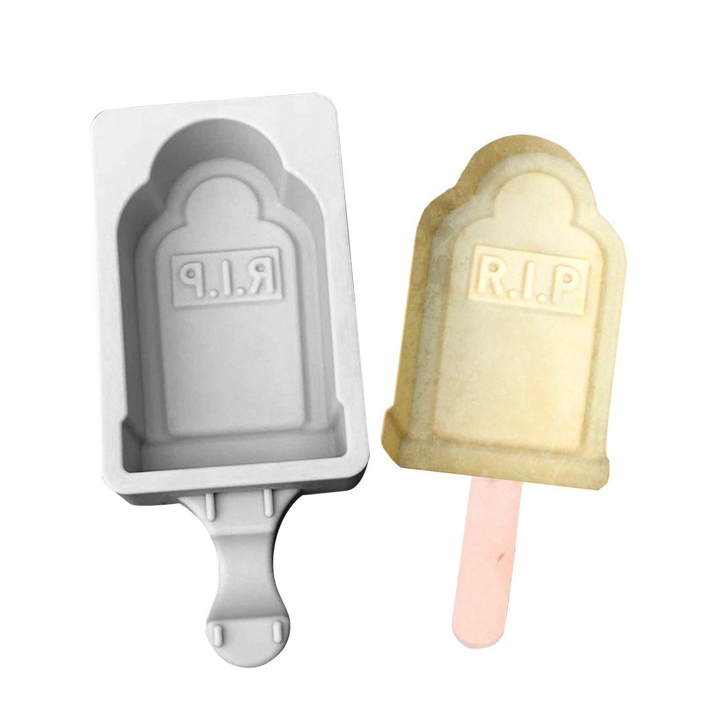 Metamorph Eisform Grabstein Silikonform für Eis am Stiel, Diese Grabstein Silikonform ist perfekt dafür geeignet Eis am Stiel z Bild 2
