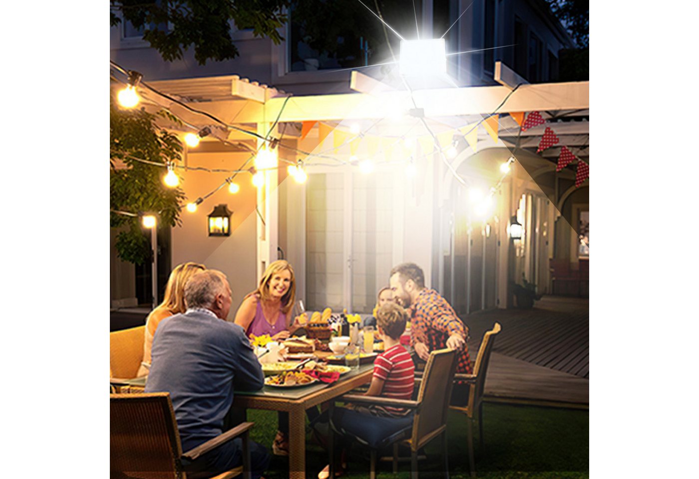 Clanmacy Flutlichtstrahler LED Flutlichtstrahler 100W Außenbeleuchtung Floodlight LED, Außenstrahler, Kaltweiß Bild 3