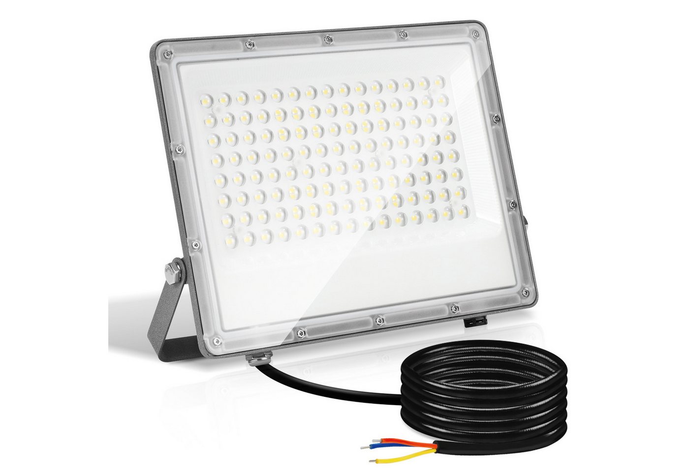 Clanmacy Flutlichtstrahler LED Flutlichtstrahler 100W Außenbeleuchtung Floodlight LED, Außenstrahler, Kaltweiß Bild 5